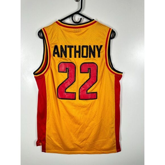 Jordan Mens Oak Hill High School Carmelo Anthony #22 Jersey Yellow Sz M 20x32 - Picture 8 of 12